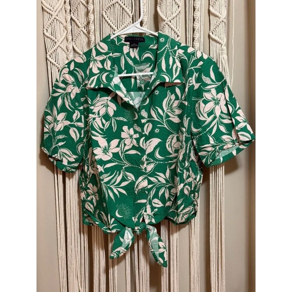 Sanctuary Baja Tie Front Short Sleeve Blouse – Size Medium (NWT / NIB)